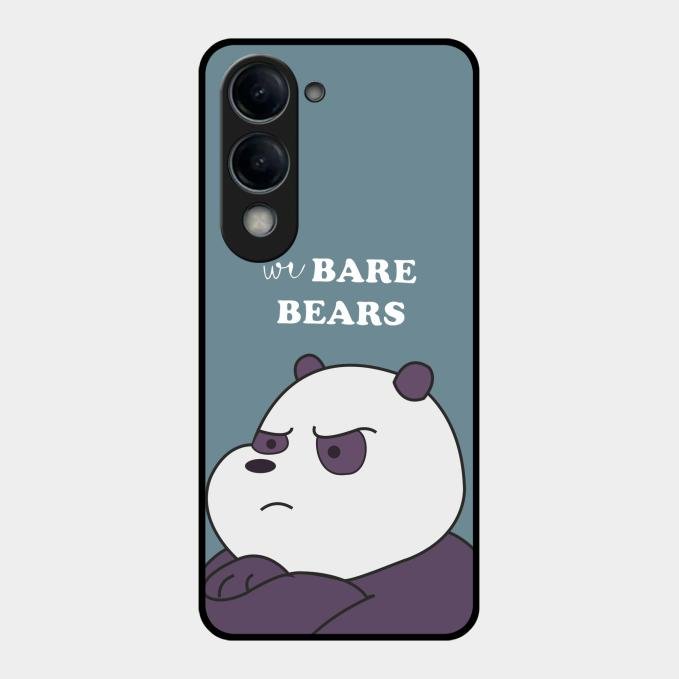 We Bare Bears Blue Glossy Metal Case Cover For Vivo T4 Lite 5G
