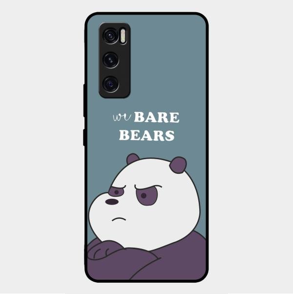 We Bare Bears Blue Glossy Metal Case Cover For Vivo V20 Se