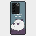 We Bare Bears Blue Glossy Metal Case Cover For Vivo V27 Pro 5G