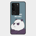 We Bare Bears Blue Glossy Metal Case Cover For Vivo V29 Pro 5G