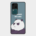We Bare Bears Blue Glossy Metal Case Cover For Vivo V30 5G