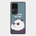 We Bare Bears Blue Glossy Metal Case Cover For Vivo V30 Pro 5G