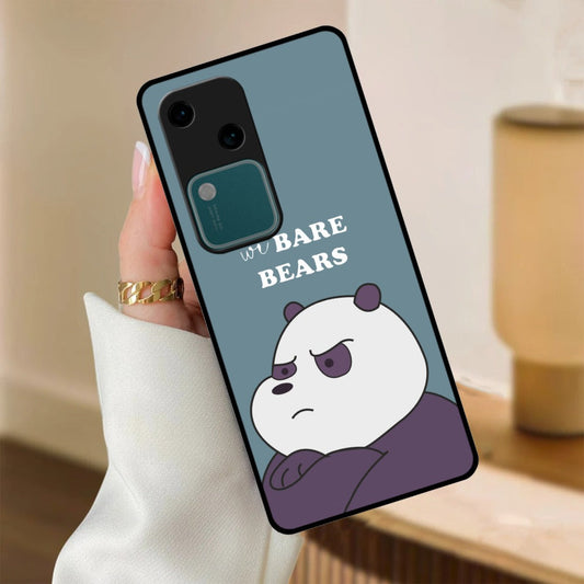 We Bare Bears Blue Glossy Metal Case Cover For Vivo