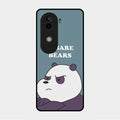 We Bare Bears Blue Glossy Metal Case Cover For Vivo V40E 5G