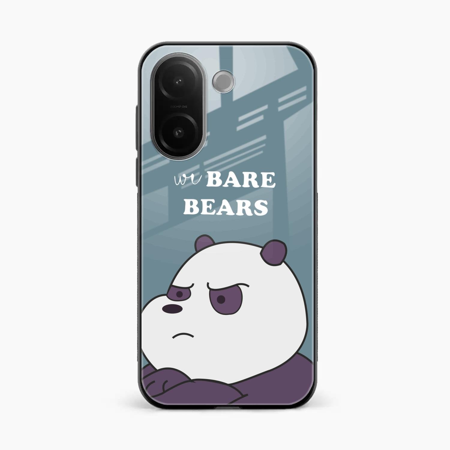 We Bare Bears Blue Glossy Metal Case Cover For Vivo V60e 5G