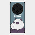 We Bare Bears Blue Glossy Metal Case Cover For Vivo X100 Pro 5G
