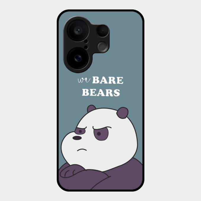 We Bare Bears Blue Glossy Metal Case Cover For Vivo X200 Fe 5G