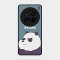 We Bare Bears Blue Glossy Metal Case Cover For Vivo X200 Pro 5G