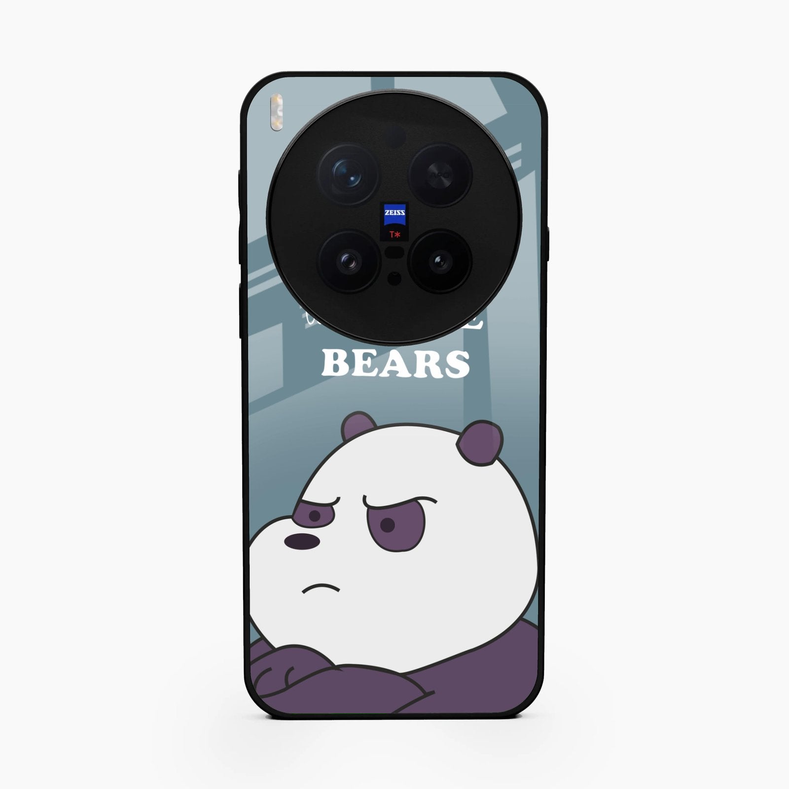 We Bare Bears Blue Glossy Metal Case Cover For Vivo X300 Pro 5G