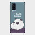 We Bare Bears Blue Glossy Metal Case Cover For Vivo X60 5G