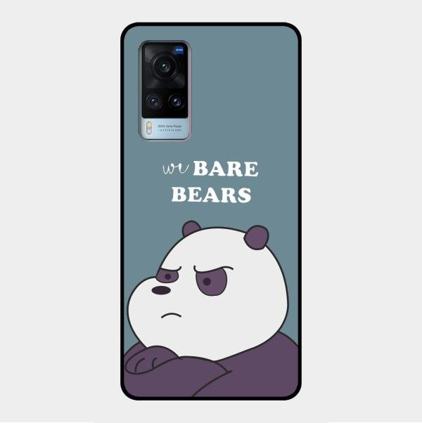 We Bare Bears Blue Glossy Metal Case Cover For Vivo X60 5G