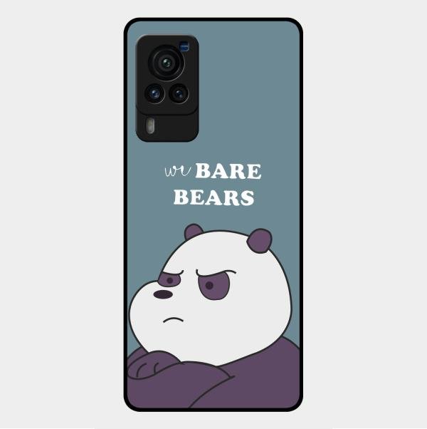 We Bare Bears Blue Glossy Metal Case Cover For Vivo X60 Pro 5G