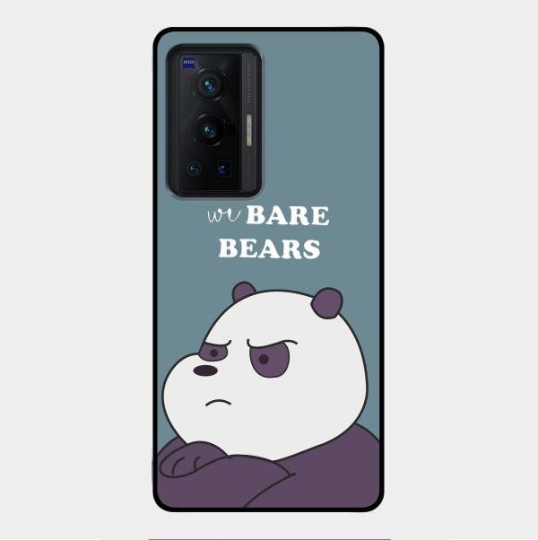 We Bare Bears Blue Glossy Metal Case Cover For Vivo X70 Pro 5G