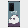 We Bare Bears Blue Glossy Metal Case Cover For Vivo X70 Pro Plus 5G