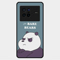 We Bare Bears Blue Glossy Metal Case Cover For Vivo X80 5G