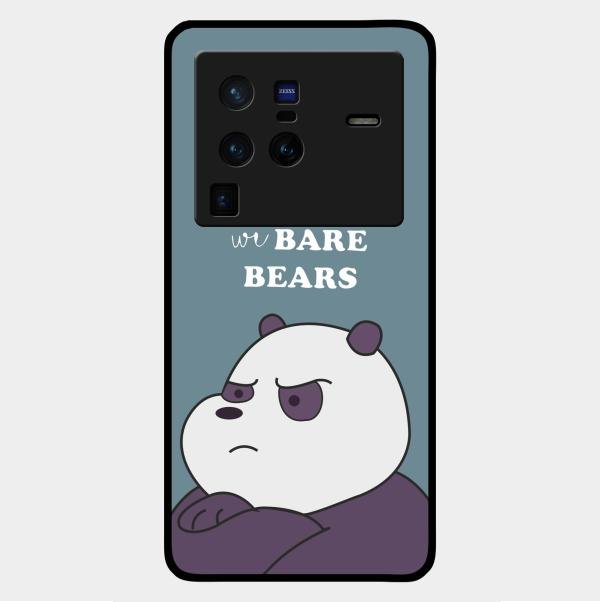 We Bare Bears Blue Glossy Metal Case Cover For Vivo X80 Pro 5G
