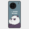 We Bare Bears Blue Glossy Metal Case Cover For Vivo X90 5G