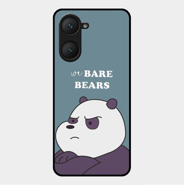 We Bare Bears Blue Glossy Metal Case Cover For Vivo Y18I