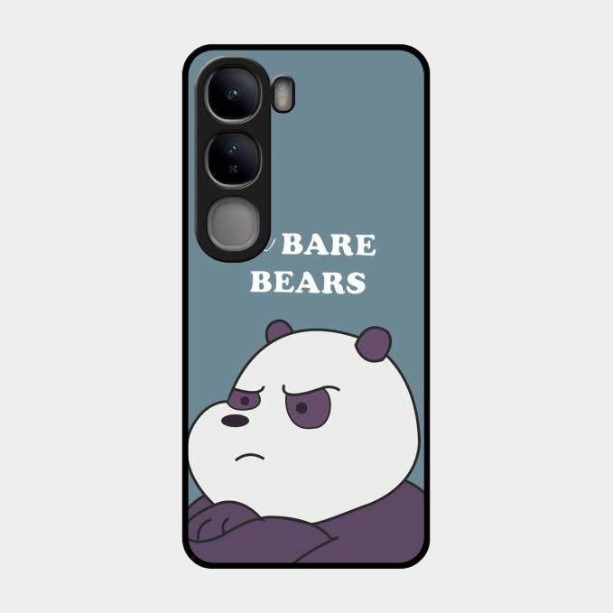 We Bare Bears Blue Glossy Metal Case Cover For Vivo Y300 5G