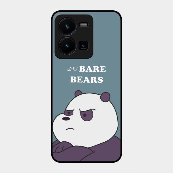 We Bare Bears Blue Glossy Metal Case Cover For Vivo Y35