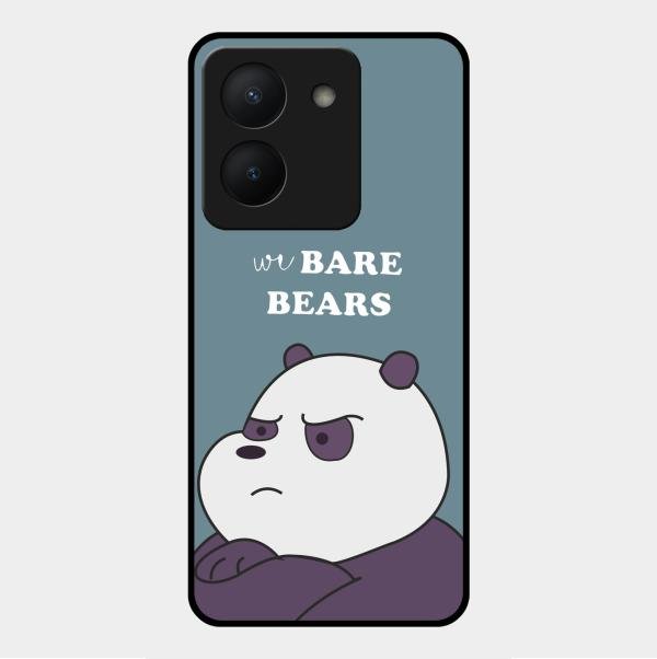 We Bare Bears Blue Glossy Metal Case Cover For Vivo Y36