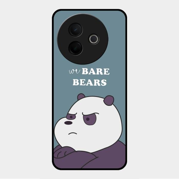 We Bare Bears Blue Glossy Metal Case Cover For Vivo Y39 5G