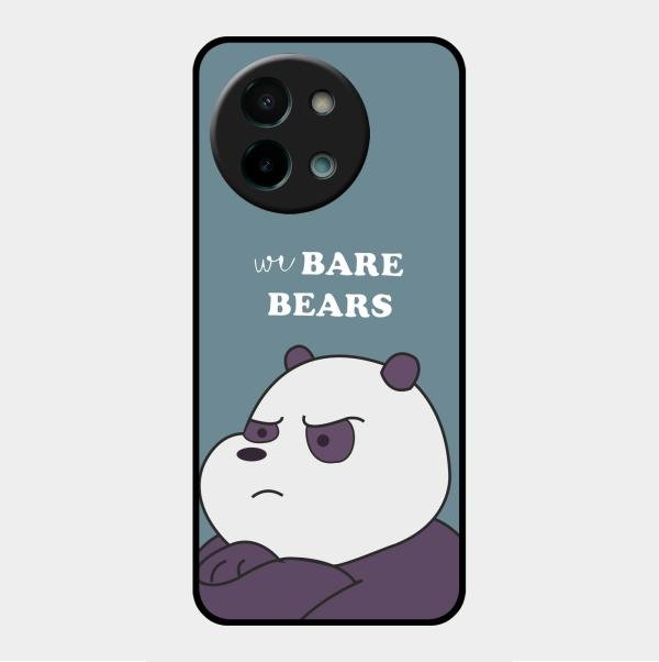 We Bare Bears Blue Glossy Metal Case Cover For Vivo Y58 5G
