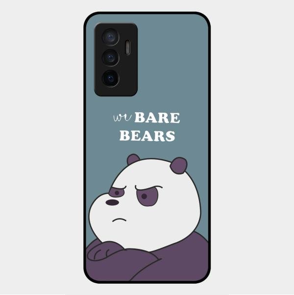 We Bare Bears Blue Glossy Metal Case Cover For Vivo Y75 4G
