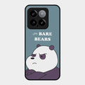 We Bare Bears Blue Glossy Metal Case Cover For Xiaomi 14 5G