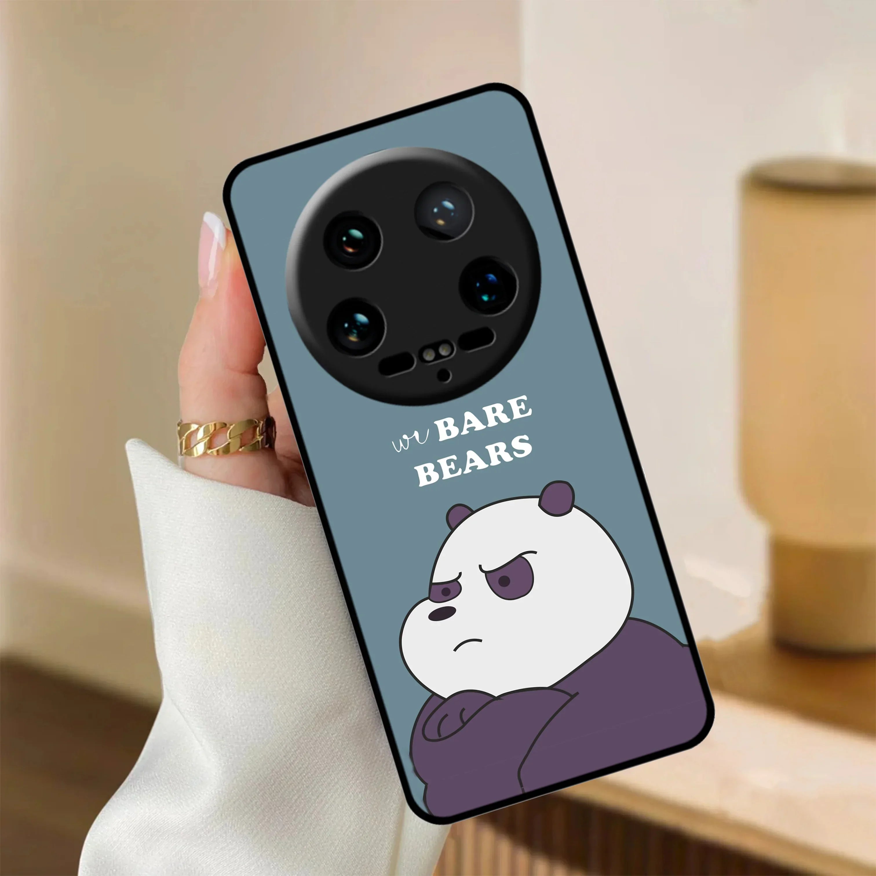 We Bare Bears Blue Glossy Metal Case Cover For Redmi - ShopOnCliQ