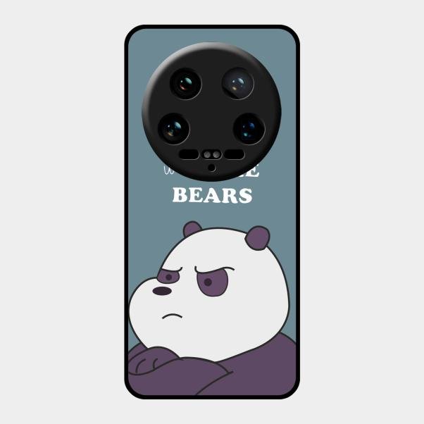 We Bare Bears Blue Glossy Metal Case Cover For Xiaomi 14 Ultra