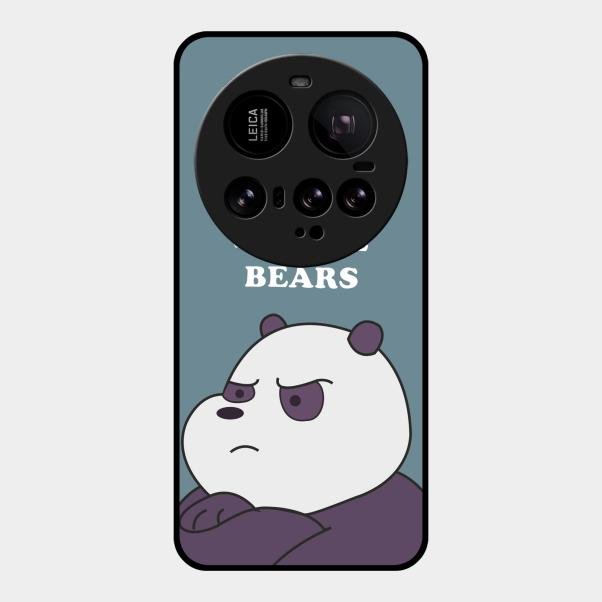 We Bare Bears Blue Glossy Metal Case Cover For Xiaomi 15 Ultra 5G