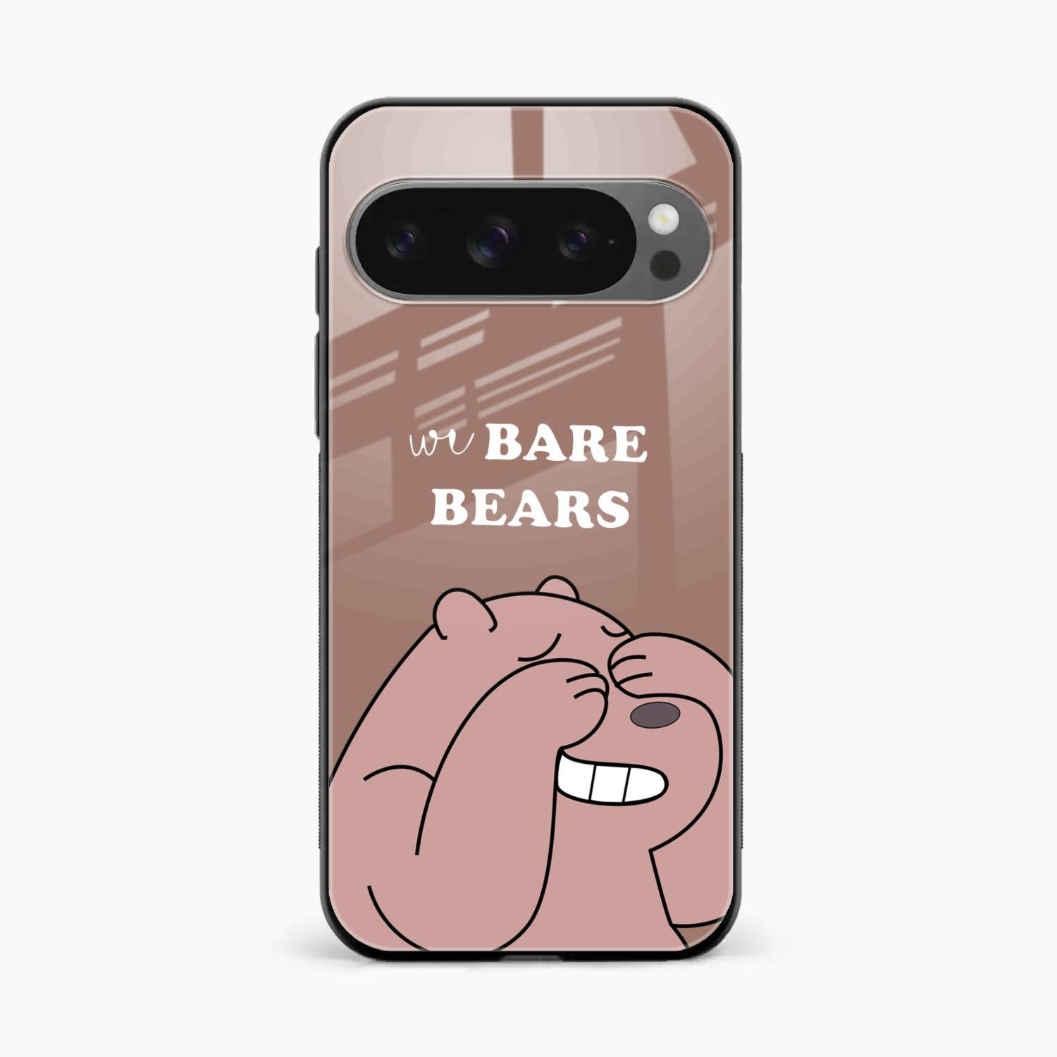 We Bare Bears Brown Glossy Metal Case Cover For Google Pixel 10 Pro