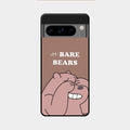 We Bare Bears Brown Glossy Metal Case Cover For Google Pixel 8 Pro 5G