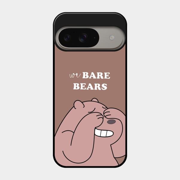 We Bare Bears Brown Glossy Metal Case Cover For Google Pixel 9 5G