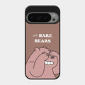 We Bare Bears Brown Glossy Metal Case Cover For Google Pixel 9 Pro 5G