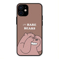 We Bare Bears Brown Glossy Metal Case Cover For iPhone 12 mini