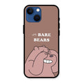 We Bare Bears Brown Glossy Metal Case Cover For iPhone 13 mini