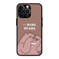 We Bare Bears Brown Glossy Metal Case Cover For iPhone 13 Pro Max