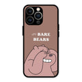 We Bare Bears Brown Glossy Metal Case Cover For iPhone 13 Pro