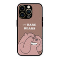 We Bare Bears Brown Glossy Metal Case Cover For iPhone 14 Pro Max