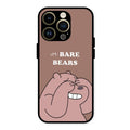 We Bare Bears Brown Glossy Metal Case Cover For iPhone 14 Pro