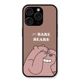 We Bare Bears Brown Glossy Metal Case Cover For iPhone 15 Pro