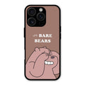 We Bare Bears Brown Glossy Metal Case Cover For iPhone 16 Pro