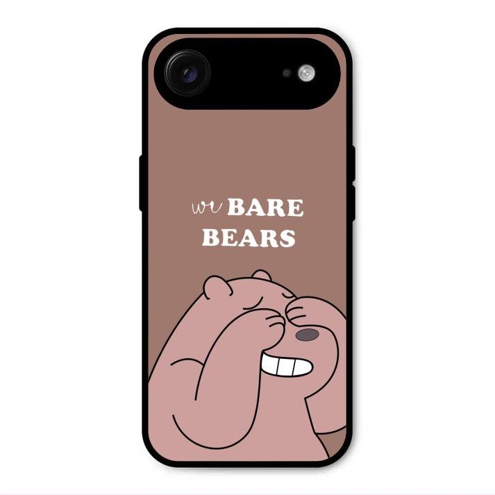 We Bare Bears Brown Glossy Metal Case Cover For iPhone Air