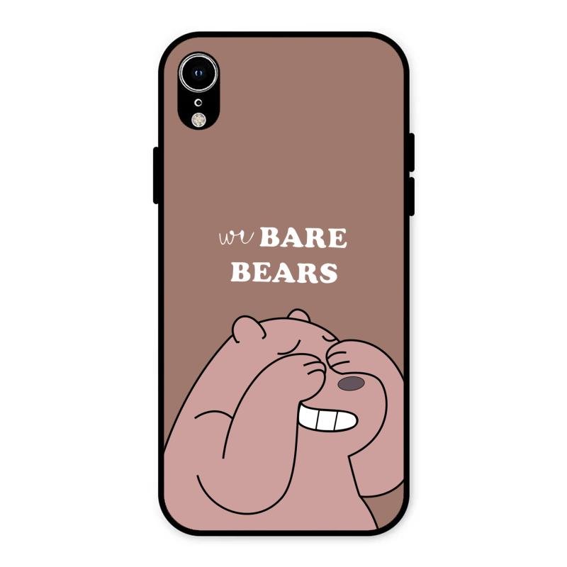 We Bare Bears Brown Glossy Metal Case Cover For iPhone XR