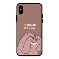 We Bare Bears Brown Glossy Metal Case Cover For iPhone XS