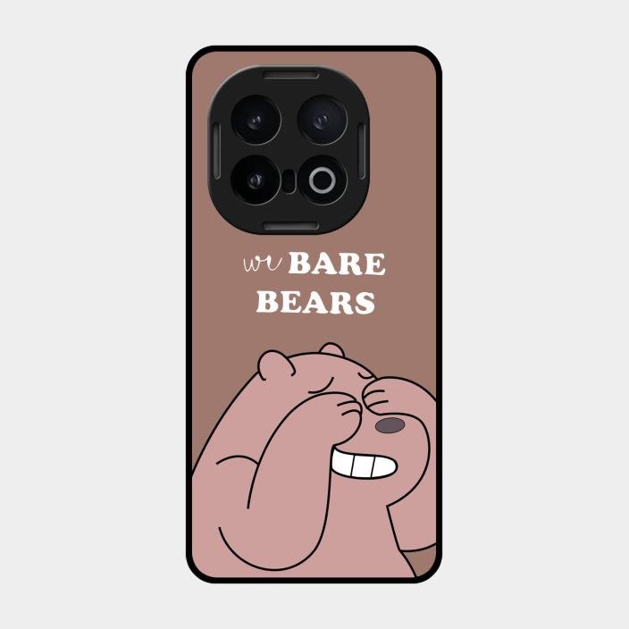 We Bare Bears Brown Glossy Metal Case Cover For Iqoo 13 5G