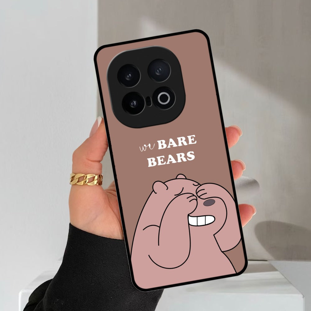We Bare Bears Brown Glossy Metal Case Cover For Vivo