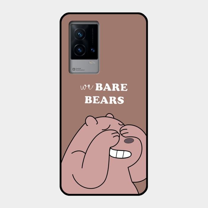 We Bare Bears Brown Glossy Metal Case Cover For Iqoo 9 5G